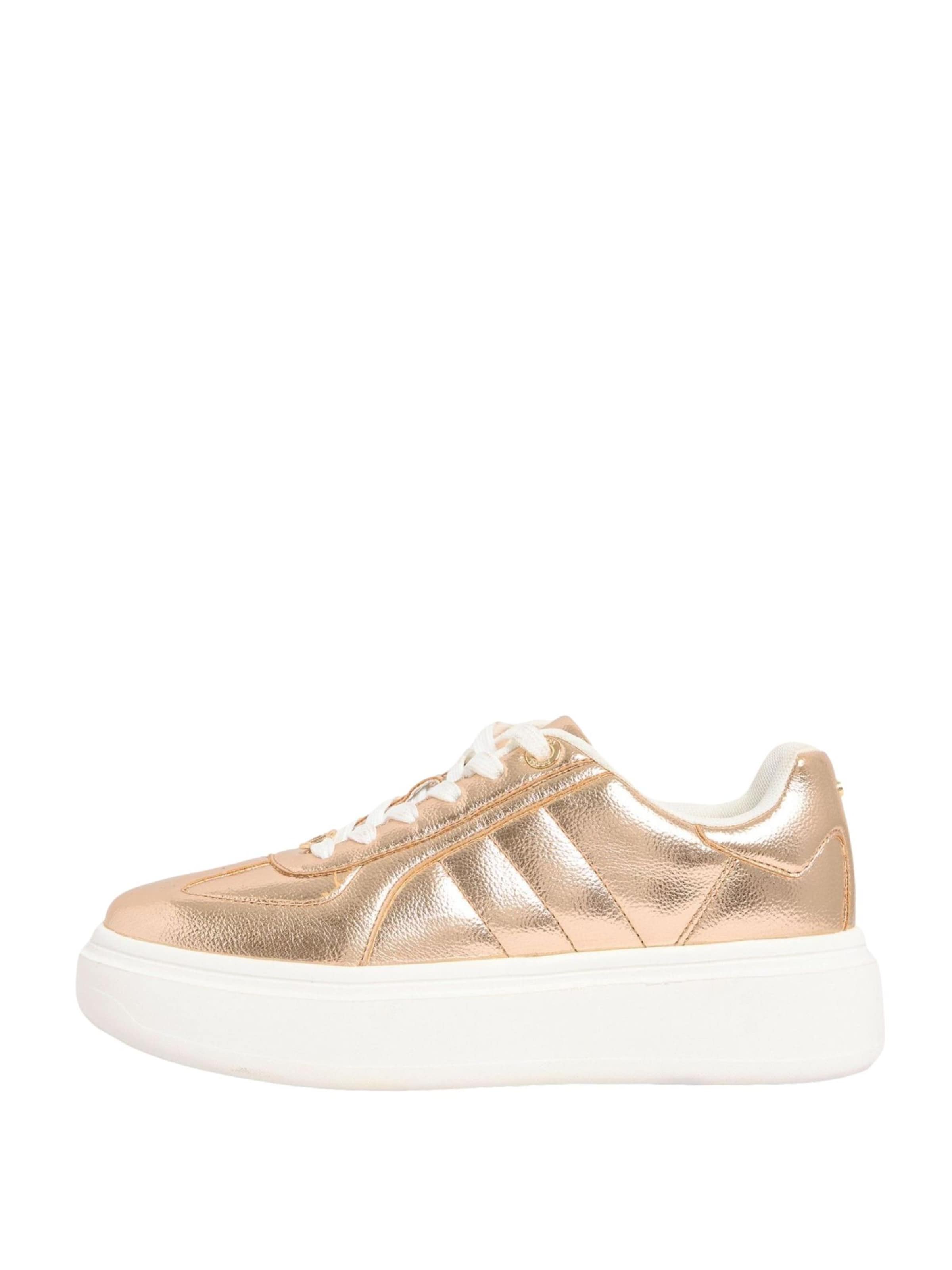 Lipsy Platform trainers in Gold: front