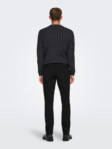 Slimfit Jeans 'ONSLOOM' di Only & Sons in nero