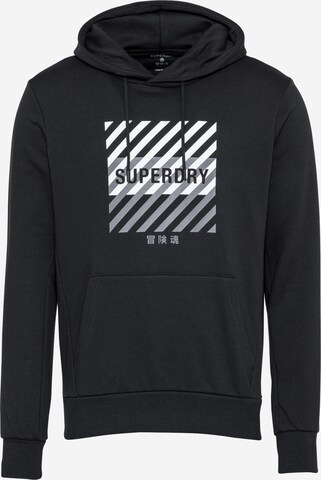 Superdry Bluzka sportowa w kolorze czarny: przód