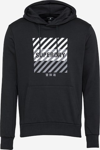 juoda Superdry Sportinio tipo megztinis: priekis