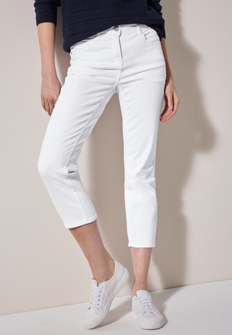 CECIL Slimfit 3/4 Jeans in Weiß: Vorderseite