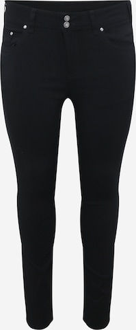 Fransa Curve Slim fit Pants 'Zalin' in Black: front