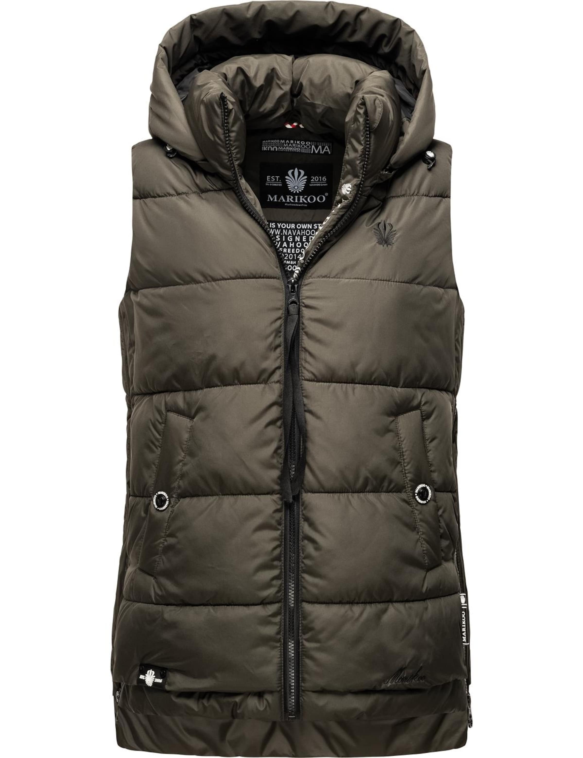 MARIKOO Bodywarmer &#x27;Zarinaa&#x27; in Grijs: voorkant