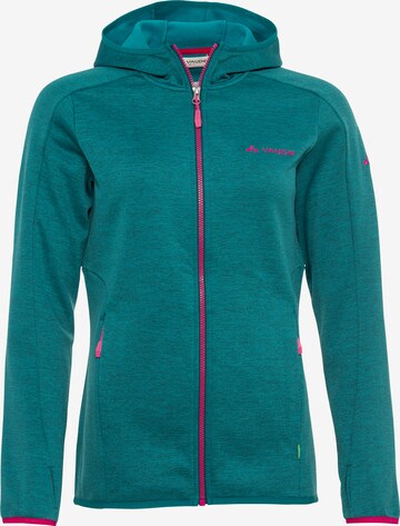 VAUDE Athletic Fleece Jacket '  Valsorda ' in Green: front