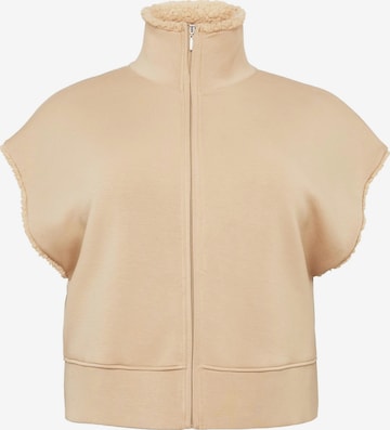 SHEEGO Zip-Up Hoodie in Beige: front