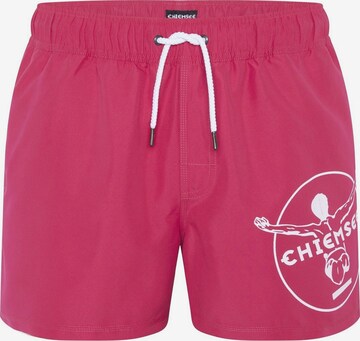 CHIEMSEE Board Shorts in Pink: front