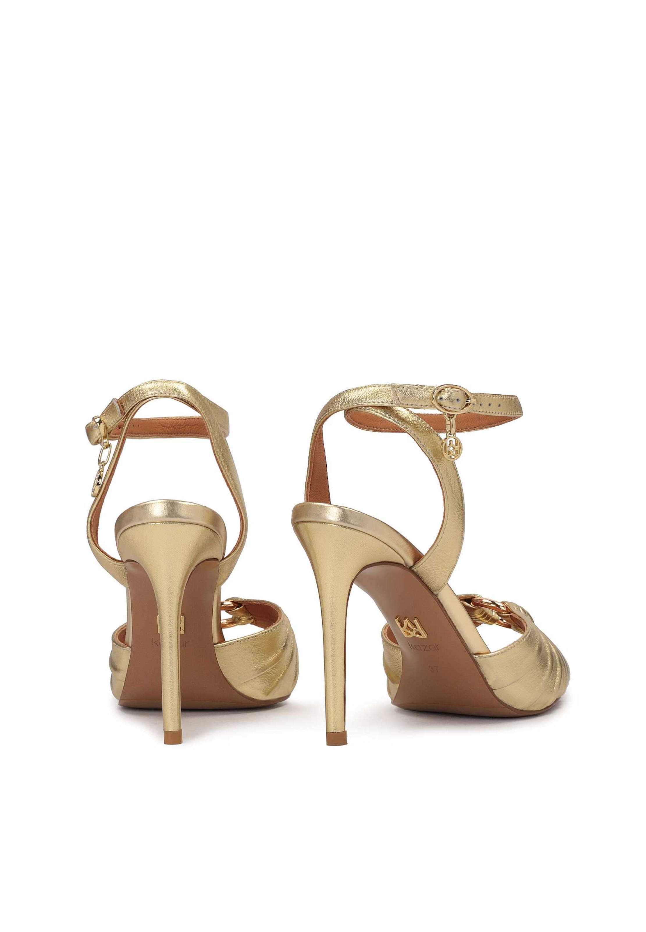 Kazar Sandały z rzemykami w kolorze złoty