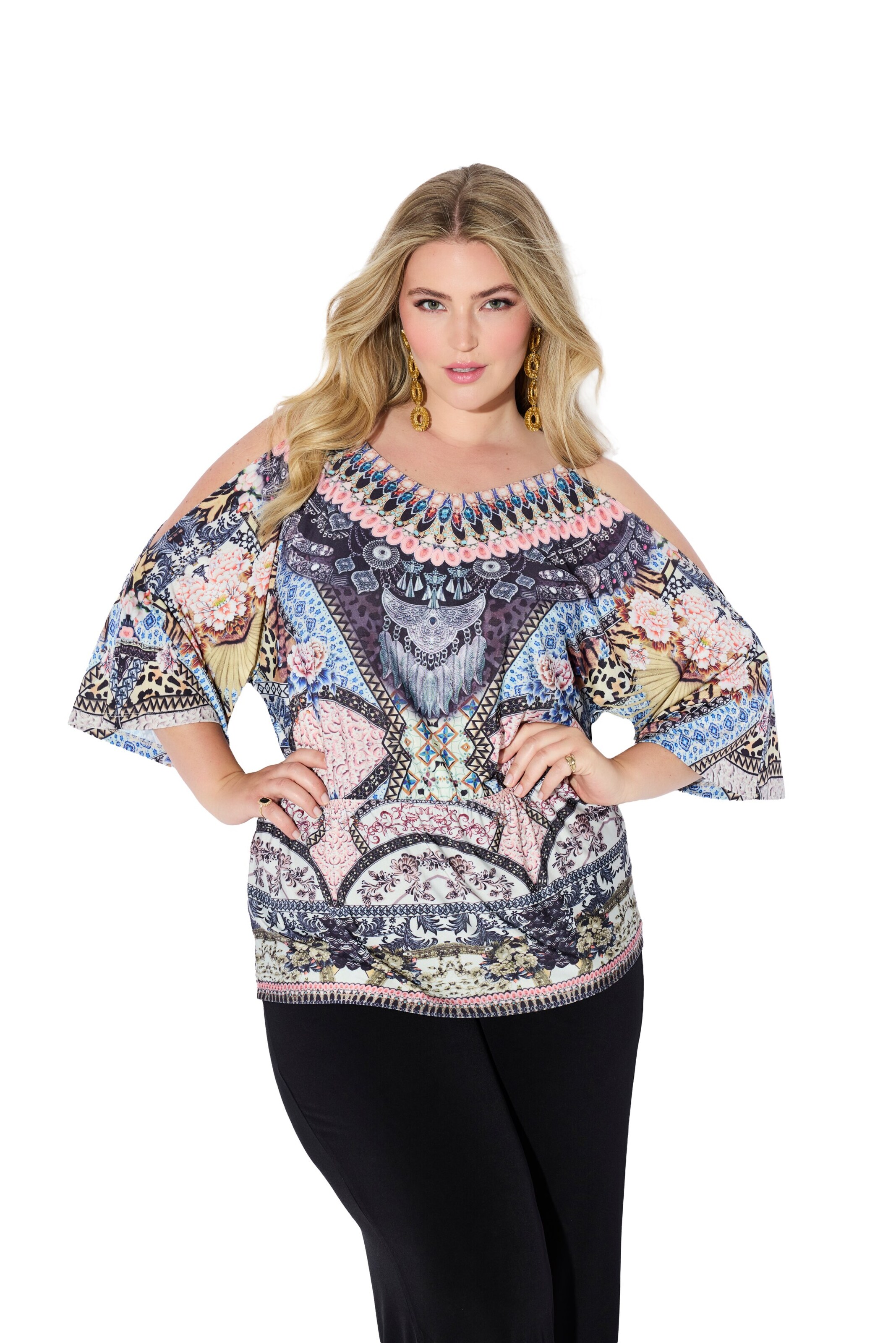 Ulla Popken Shirt in Mischfarben: Vorderseite