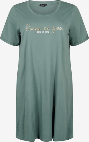 Zizzi - Camiseta de noche 'Mally' en verde: frente