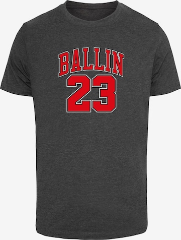 Mister Tee Тениска 'Ballin 23' в сиво: отпред