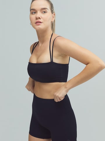 DRILLS Apparel Bandeau Sport bh 'ACTIVE DRILLS Bandeau Bra Black' in Zwart