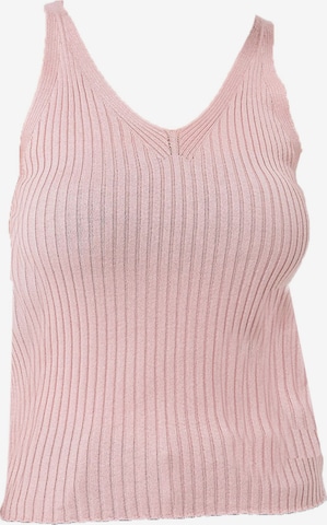 Top in maglia di Dandalo in rosa: frontale