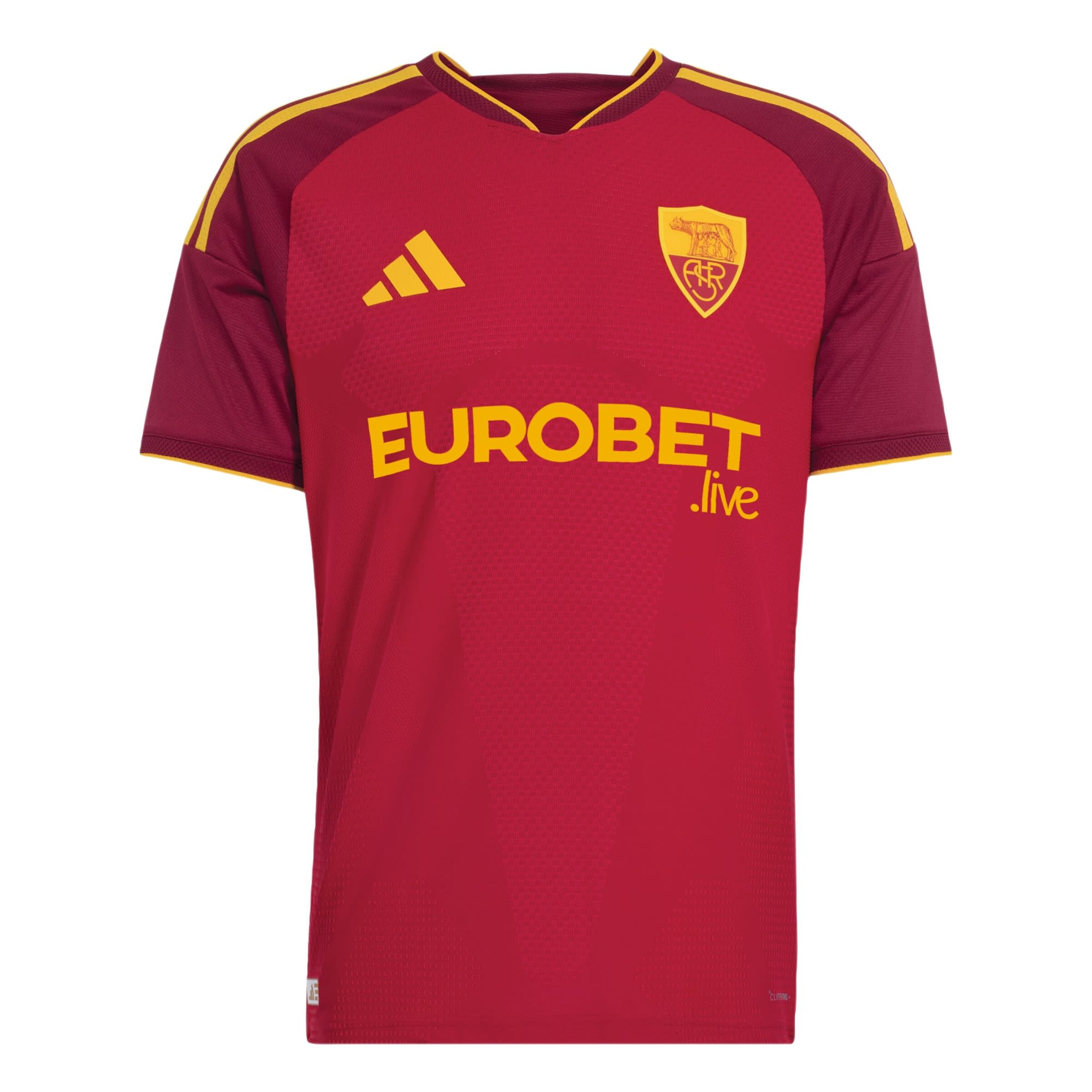 T-Shirt fonctionnel 'AS Rom 26/27 Authentic' ADIDAS PERFORMANCE en rouge : devant