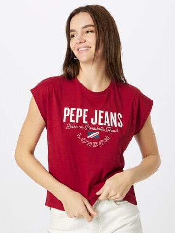 Pepe Jeans - Camiseta 'PARKER' en rojo: frente