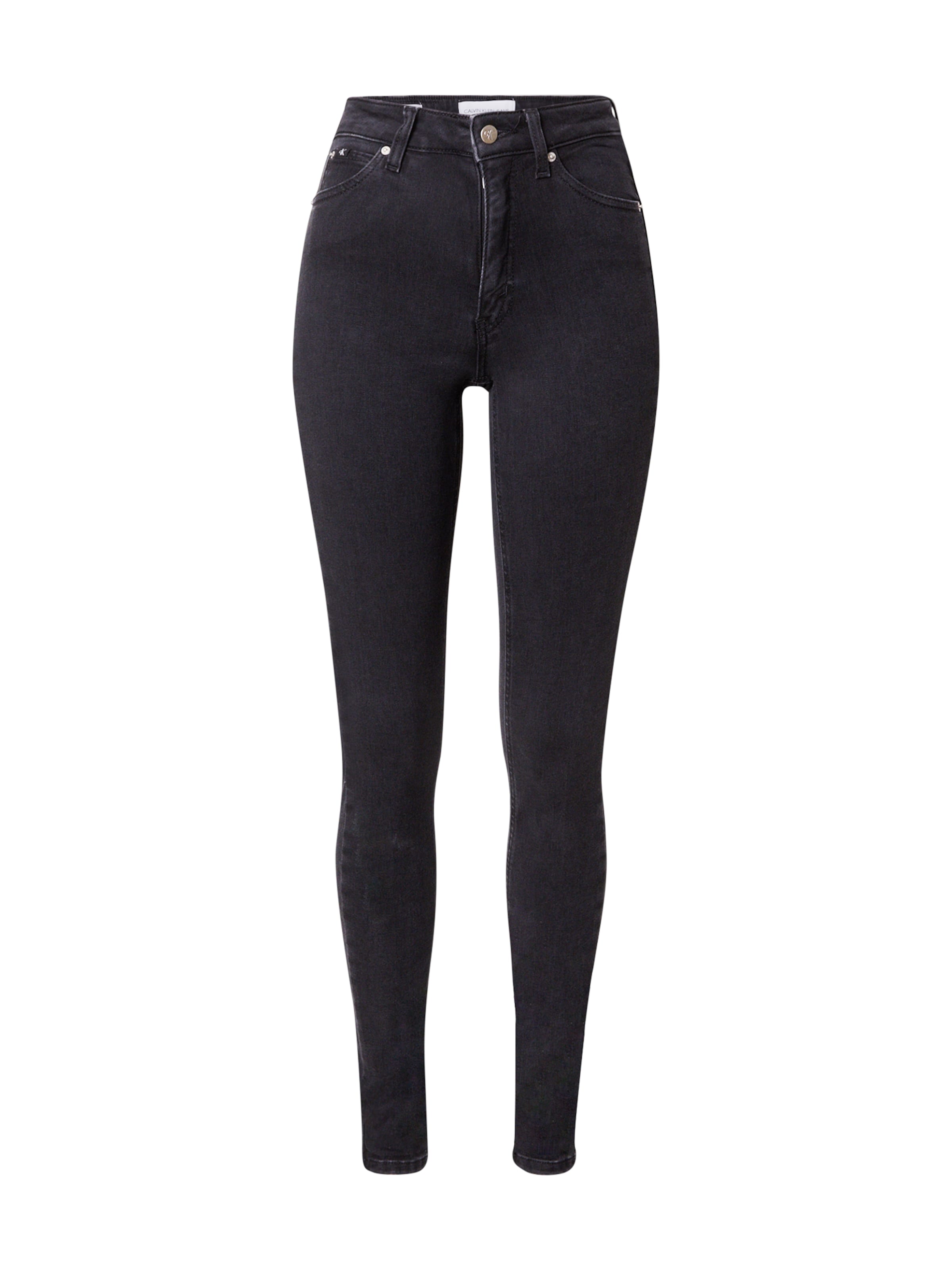 Calvin Klein Jeans Skinny Jeans in Black: front