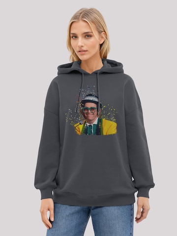 Sweat-shirt 'TV Times Elton John At The Piano 1977' F4NT4STIC en noir : devant