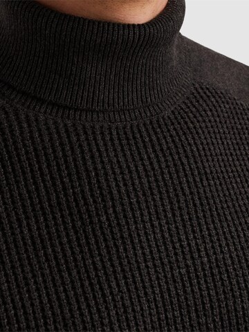PME Legend Pullover 'Turtleneck pullover with texture' i grå