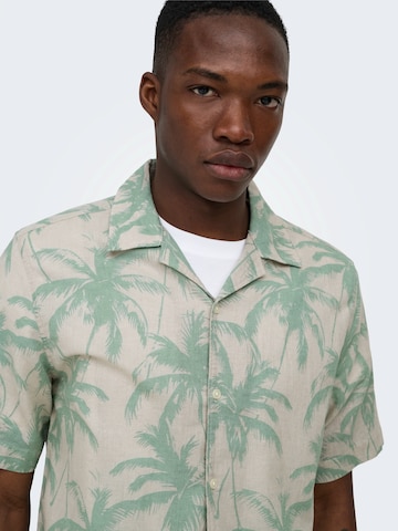 Only & Sons Regular Fit Hemd 'ONSCAIDEN' in Grau