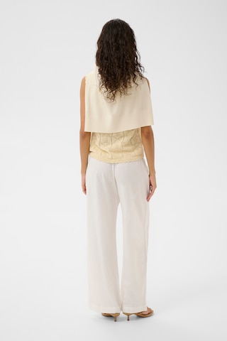 SOAKED IN LUXURY - Perna larga Calças 'SLAria' em branco