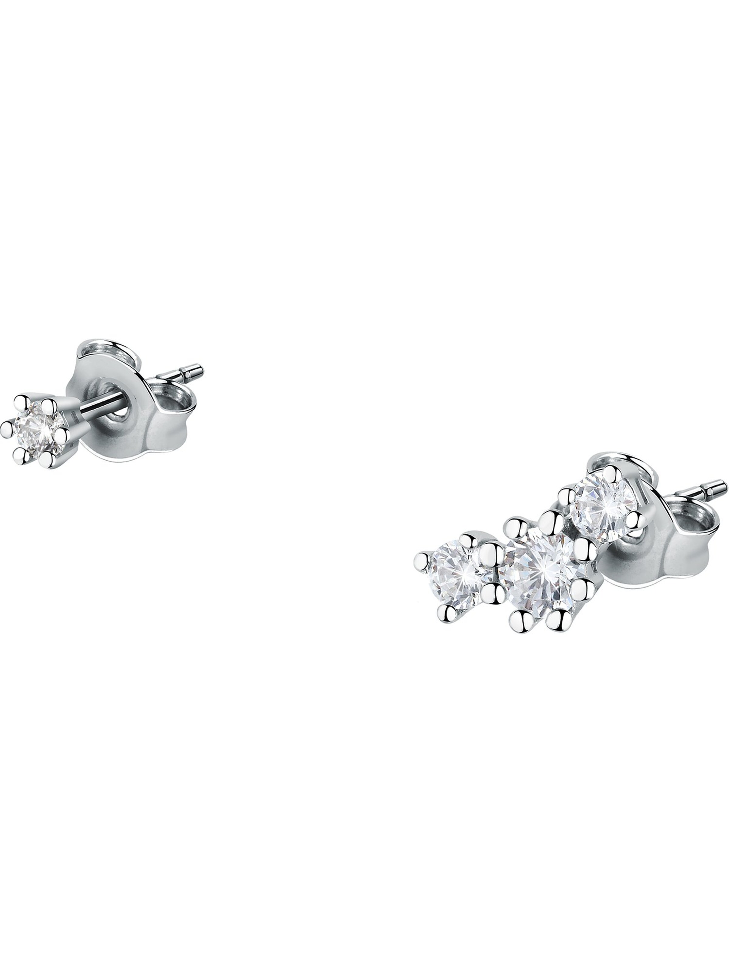 Live Diamond Ohrringe in Silber: Vorderseite