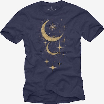 MAKAYA Shirt 'Moon Stars' in Blue: front