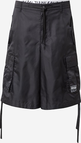 juoda Versace Jeans Couture „Baggy“ Laisvo stiliaus kelnės: priekis