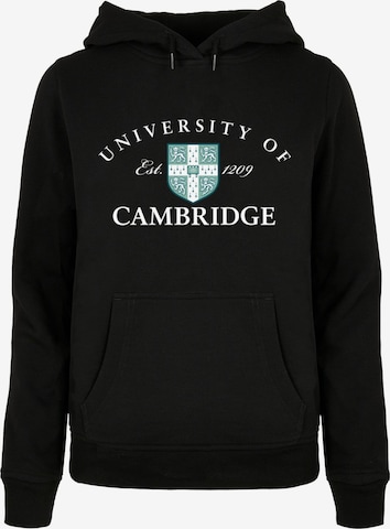 Merchcode Sweatshirt 'University Of Cambridge - Est 1209' in Black: front