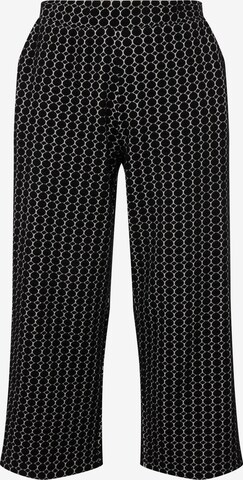 Ulla Popken Wide leg Pants in Black: front