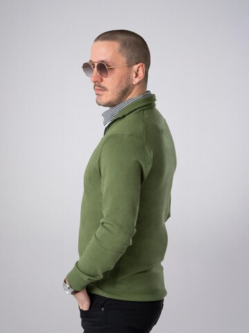 PANTONECLO Trui 'Pantoneclo Men’s Mock Sweater' in Groen