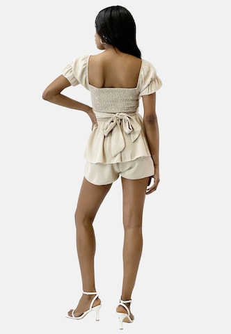 Elara Jumpsuit in Beige