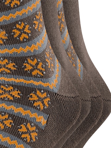 ESPRIT Socken 'Scandi Norwegian 4-Pack'‌‌‌‌‌‌‌ in Braun: Vorderseite