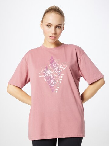 SKECHERS Функционална тениска в розово: отпред
