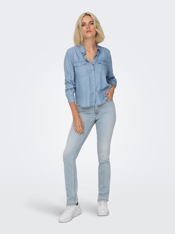 Coupe slim Jean 'SUI' ONLY en bleu