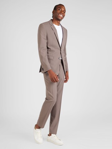 HUGO Slim fit Suit 'Arti/Hesten' in Brown: front