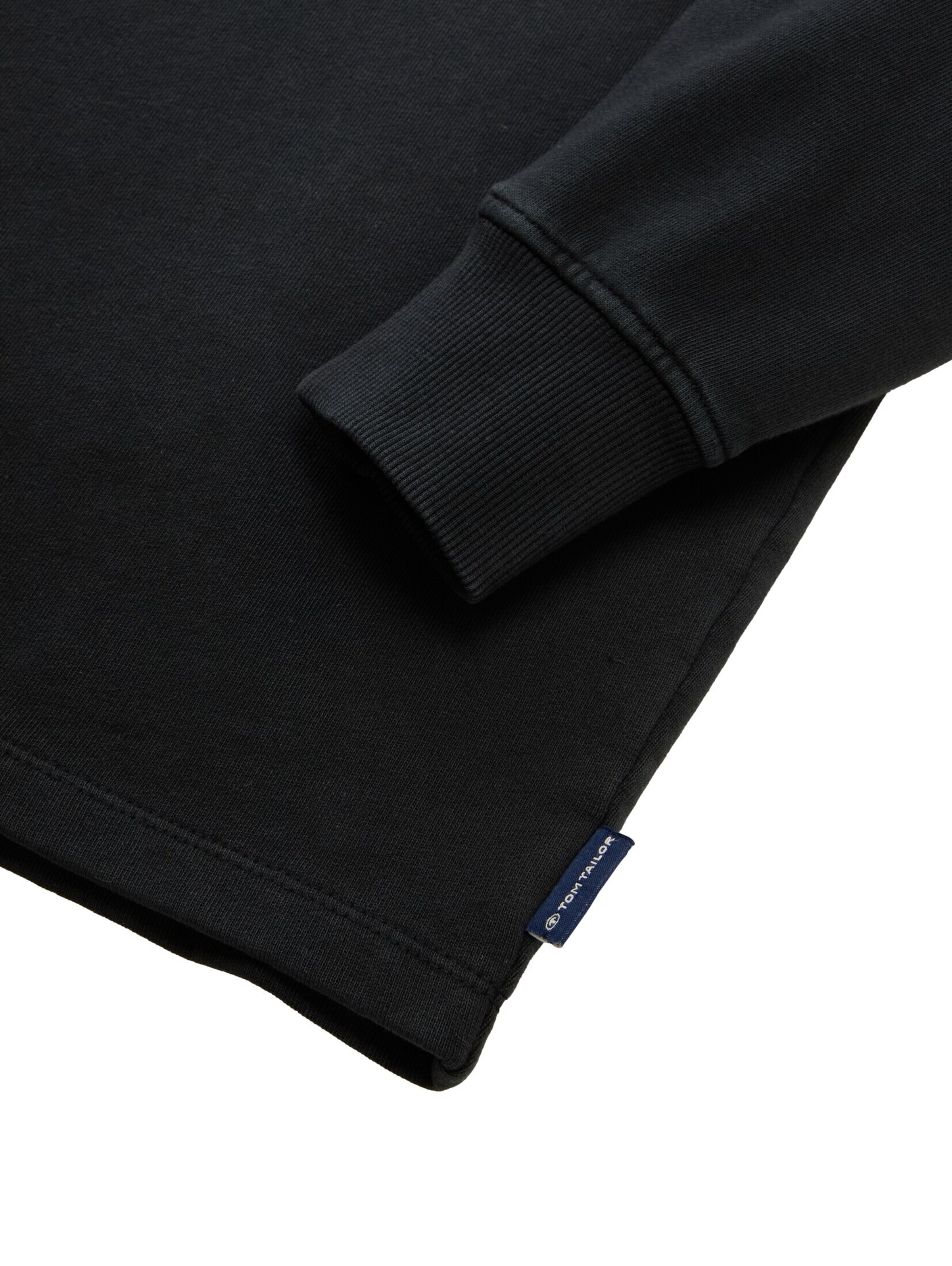 TOM TAILOR Sweatshirt 'Boxy' in Black