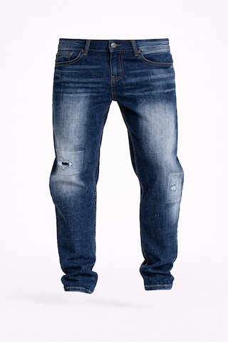Coupe slim Jean Gianni Kavanagh en bleu : devant