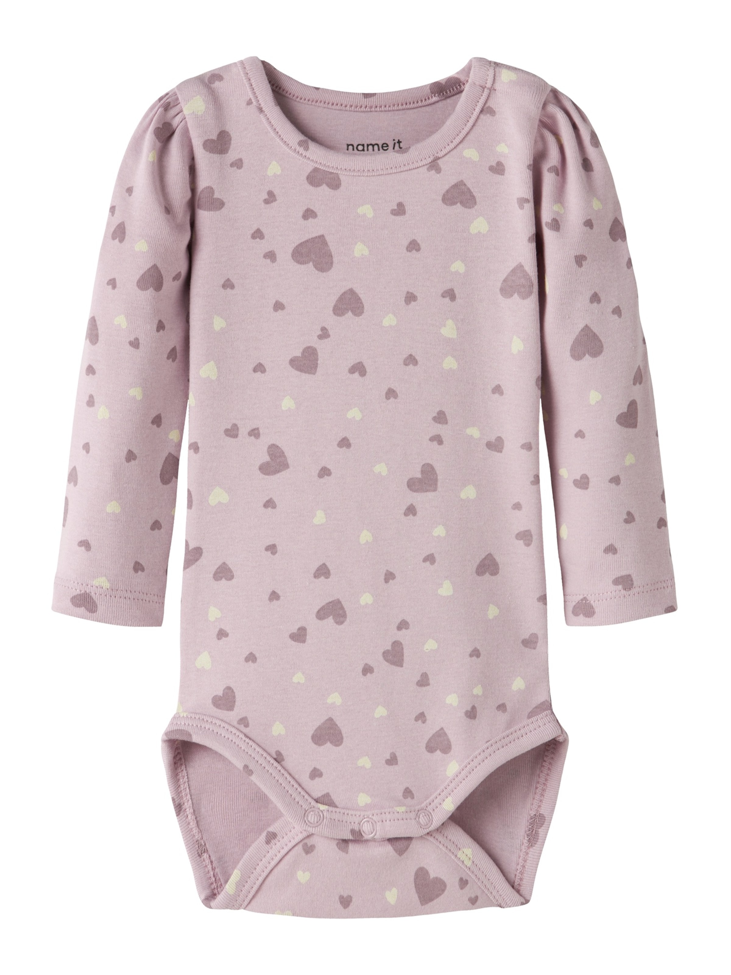 NAME IT Kezeslábas 'NBFBHEART' - lila: elől