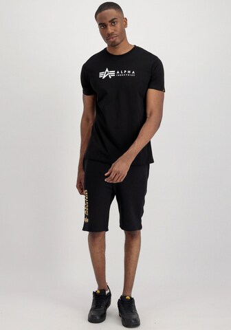 ALPHA INDUSTRIES Póló - fekete
