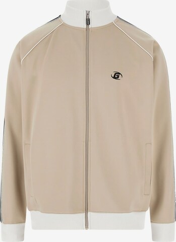 GUESS Sweatjacke 'Scuba' in Beige: Vorderseite