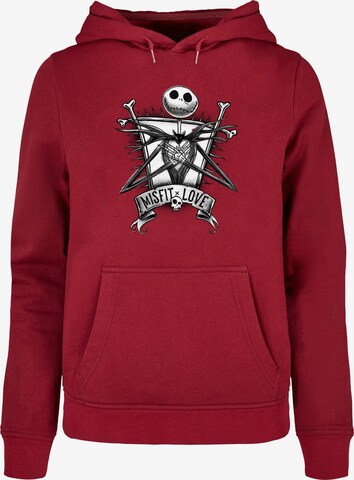 ABSOLUTE CULT Sweatshirt 'Nightmare Before Christmas - Misfits Love' in Rood: voorkant