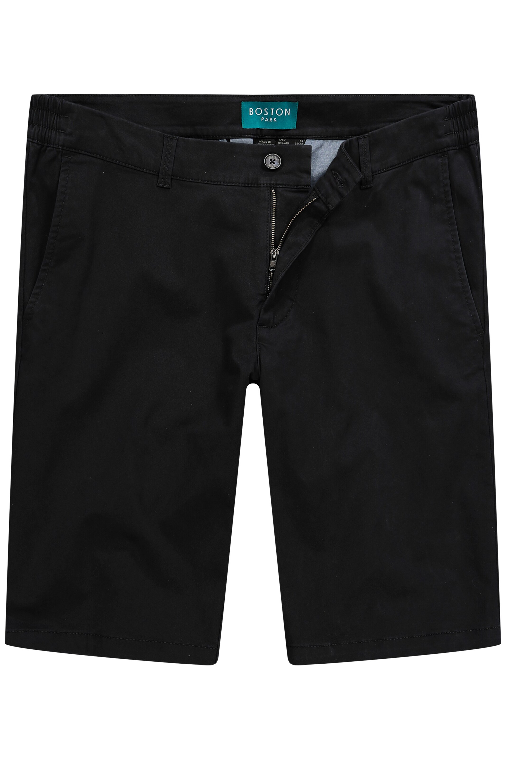 Boston Park Regular Trousers in Black: front