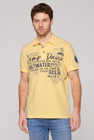 CAMP DAVID Poloshirt in Gelb: Vorderseite