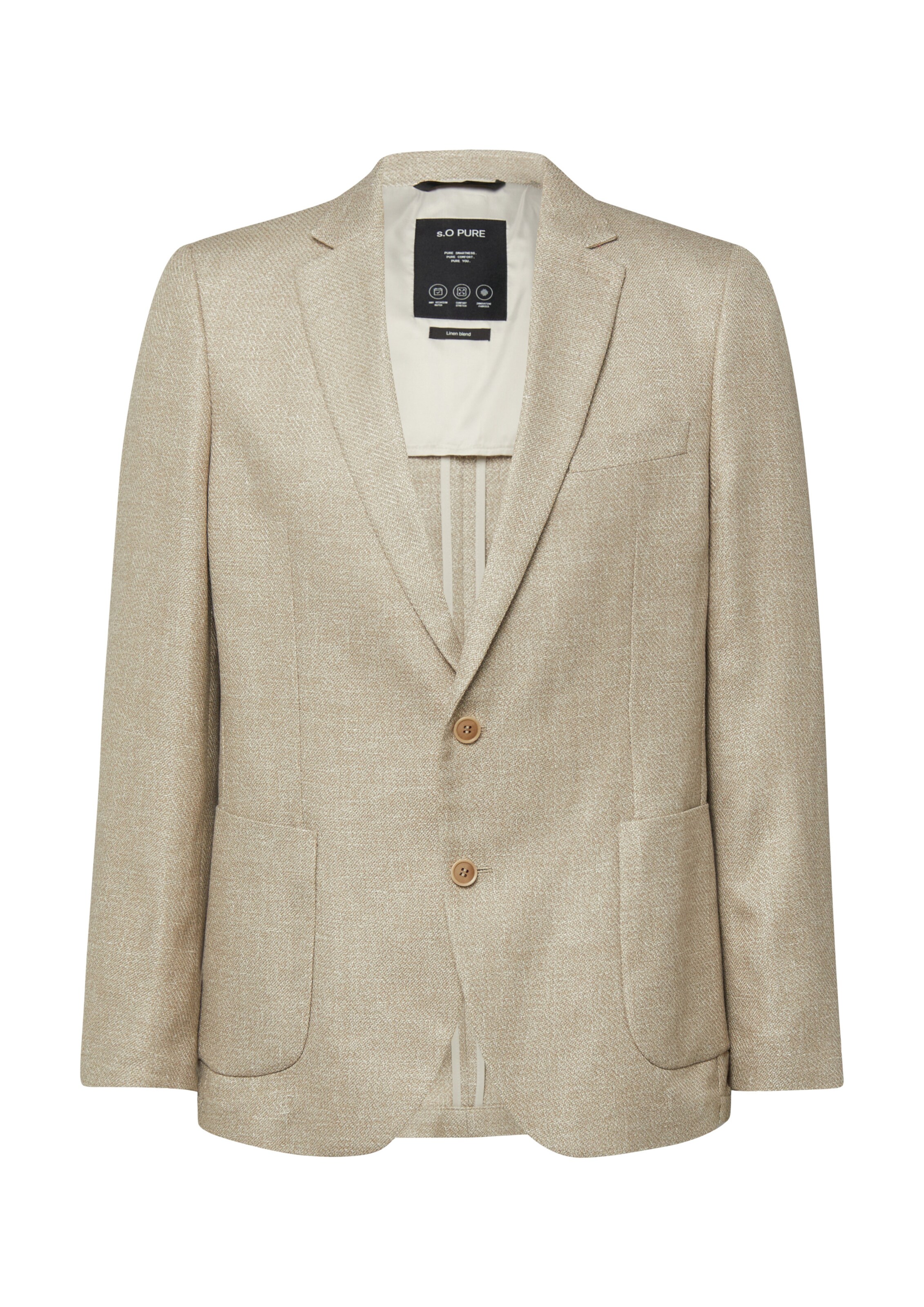 s.Oliver Indoor-Jacke ' S.OPURE ' in beige, Produktansicht