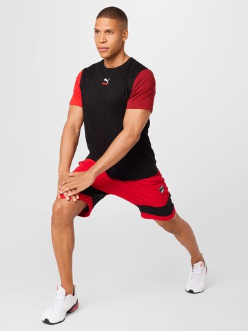 PUMA Loosefit Sportbroek in Rood