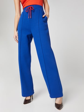 Smiles Regular Broek 'Ediz' in Blauw: voorkant