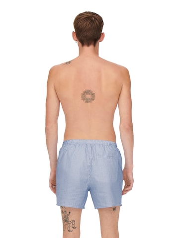 Only & Sons Badshorts 'Ted' i blå