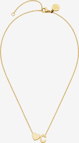 PURELEI - Cadena 'Letter Heart C' en oro: frente