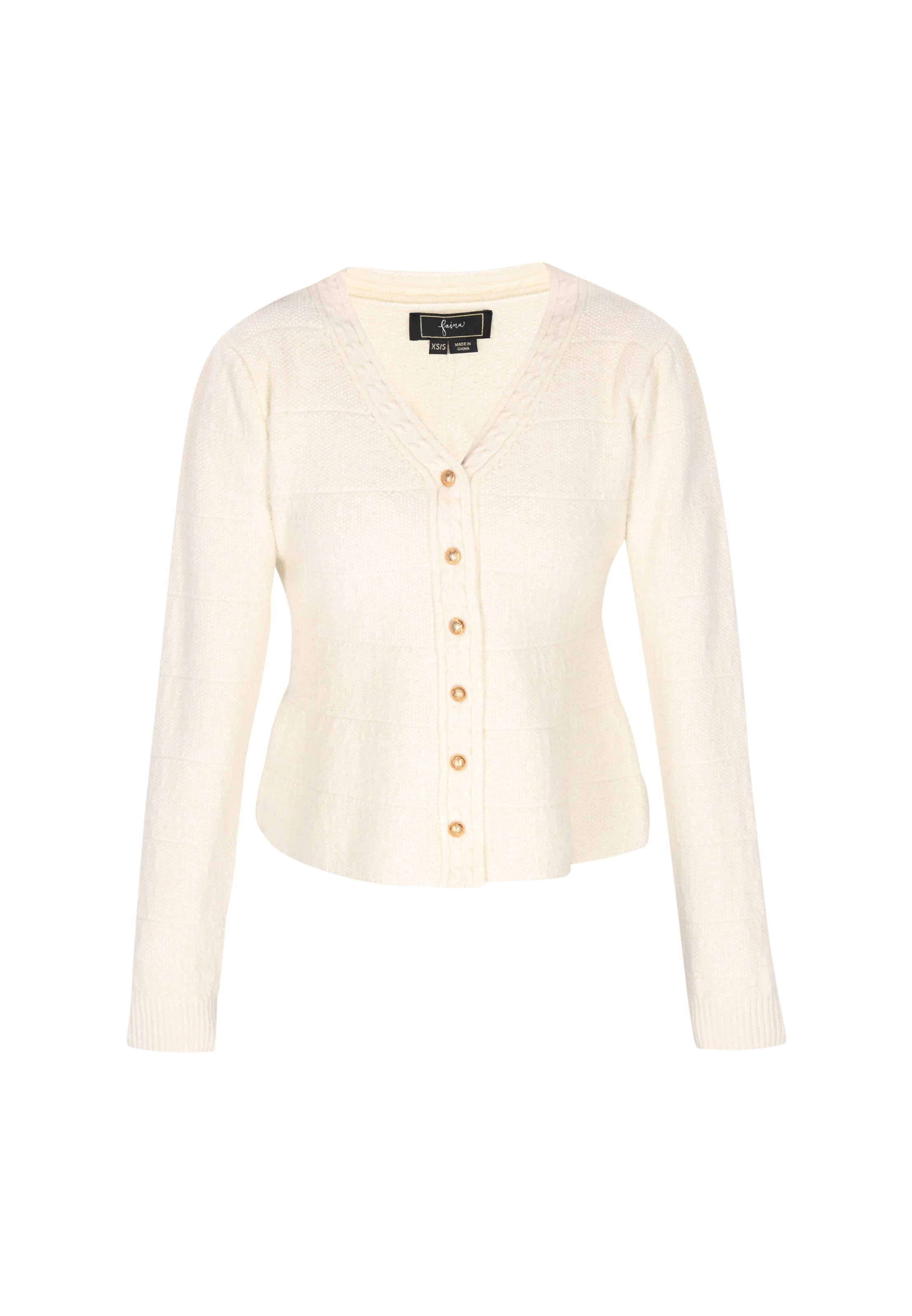 faina Strickjacke in Weiß: Vorderseite