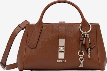 Borsa a spalla 'BROOKE HIGH SOCIETY SATCHEL HWBG98 97060' di GUESS in marrone: frontale