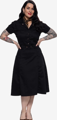 Queen Kerosin Dress in Black: front